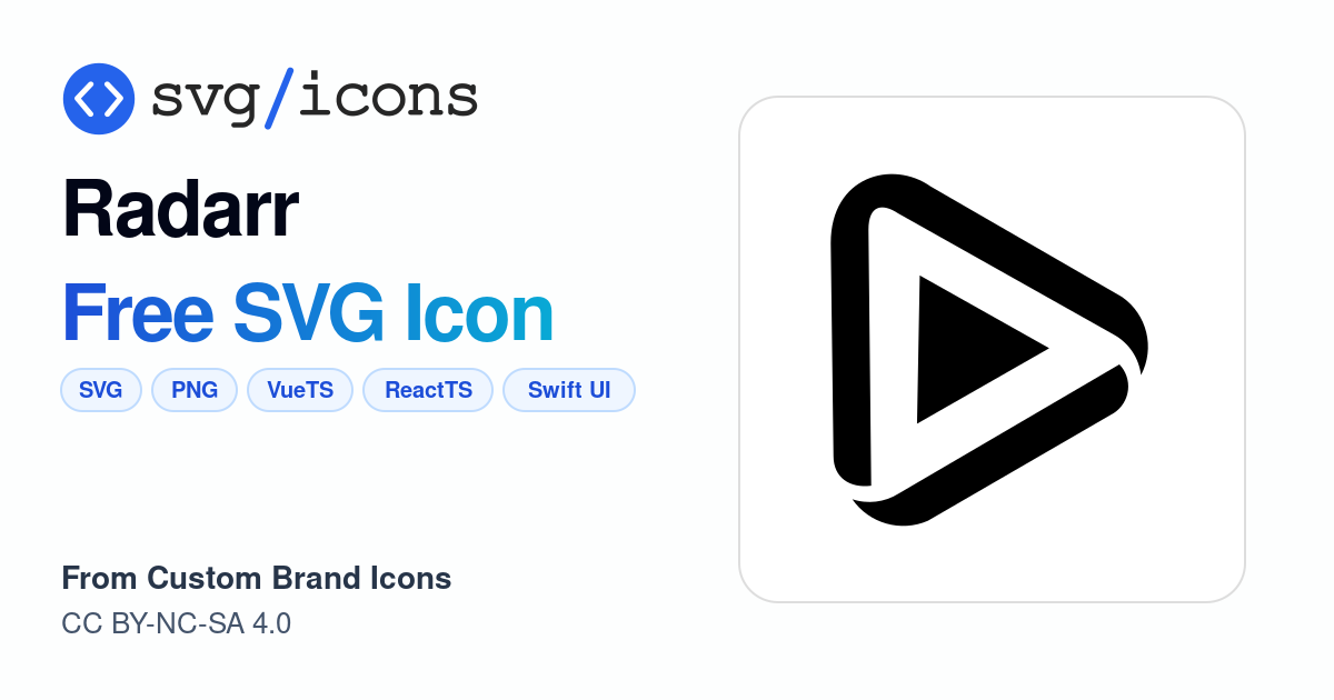 Radarr SVG Icon - Free Radarr PNG & SVG Download