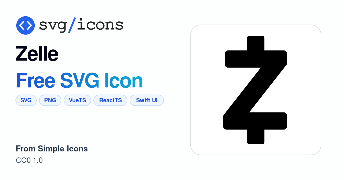 Zelle SVG Icon - Free Zelle PNG & SVG Download