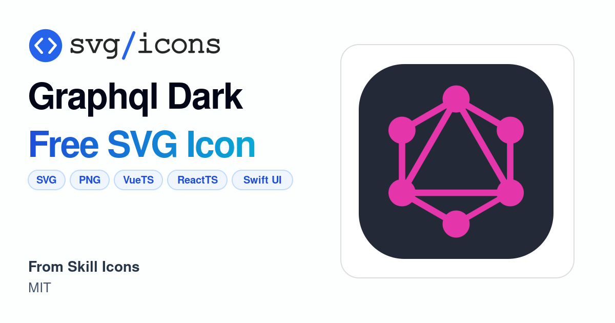 Graphql-dark SVG Icon - Free Graphql-dark PNG & SVG Download