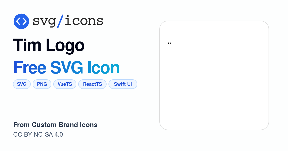 Tim-logo SVG Icon - Free Tim-logo PNG & SVG Download