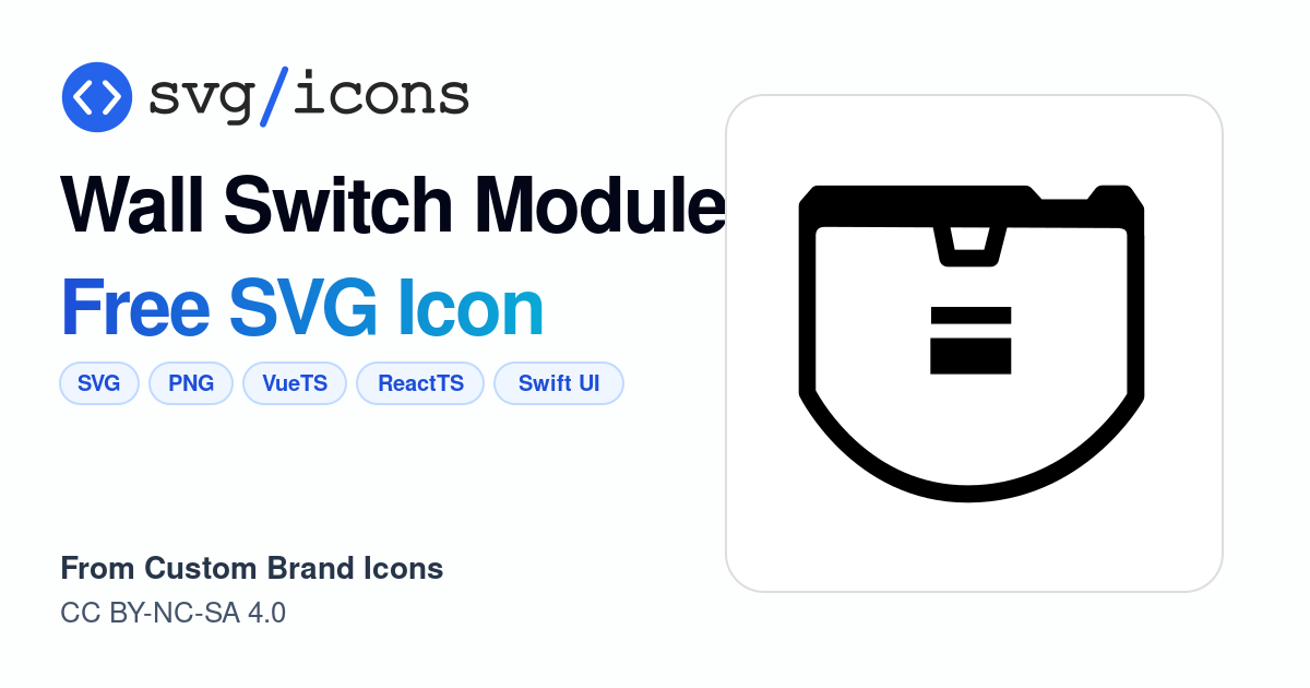 Wall-switch-module SVG Icon - Free Wall-switch-module PNG & SVG Download