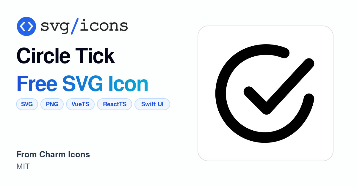 Circle-tick SVG Icon - Free Circle-tick PNG & SVG Download