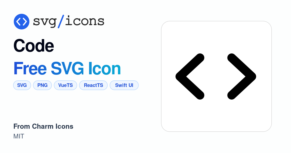 Code SVG Icon - Free Code PNG & SVG Download