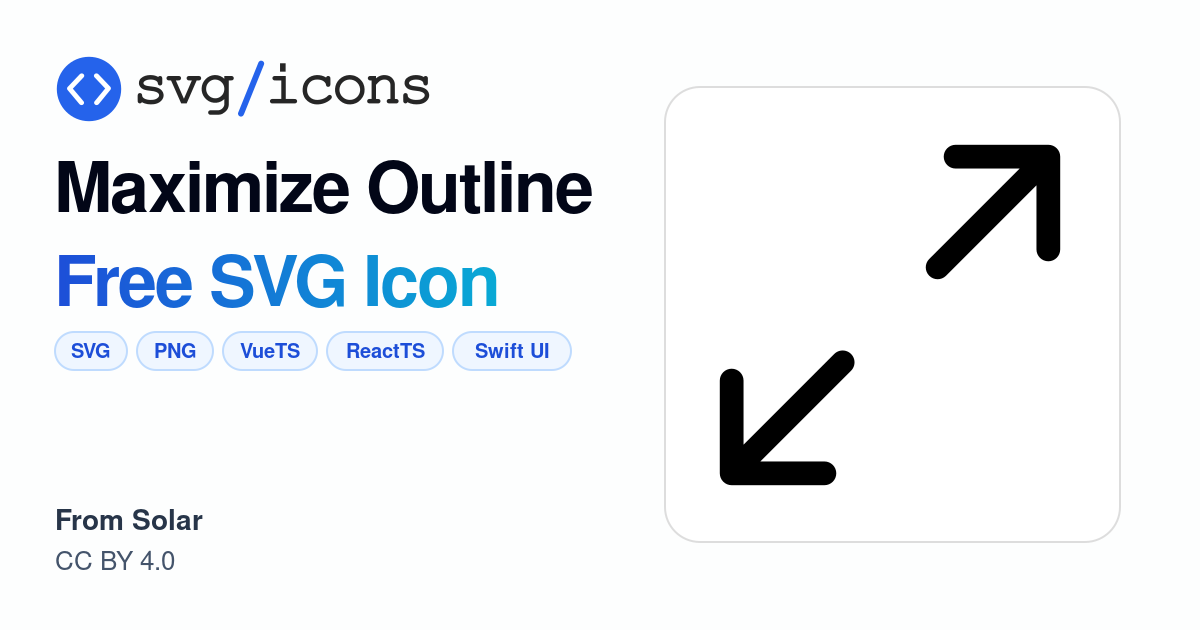 Maximize-outline SVG Icon - Free Maximize-outline PNG & SVG Download