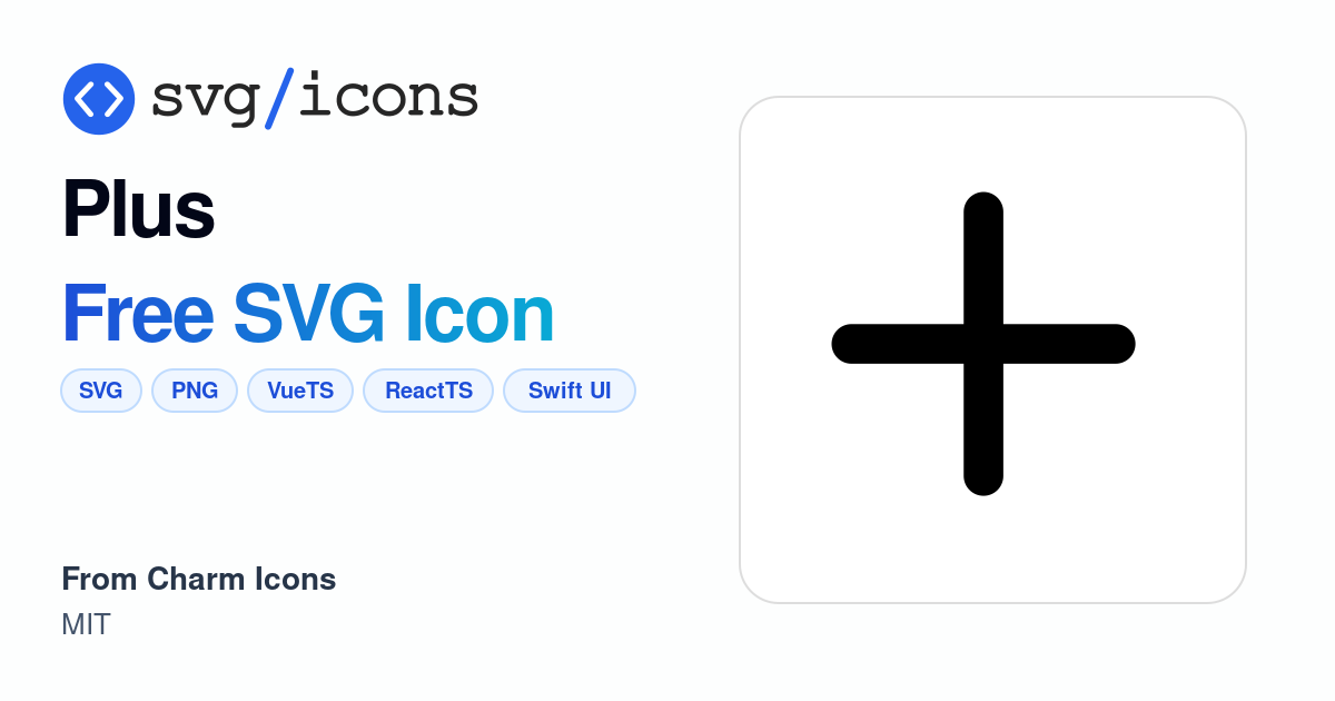 Plus SVG Icon - Free Plus PNG & SVG Download