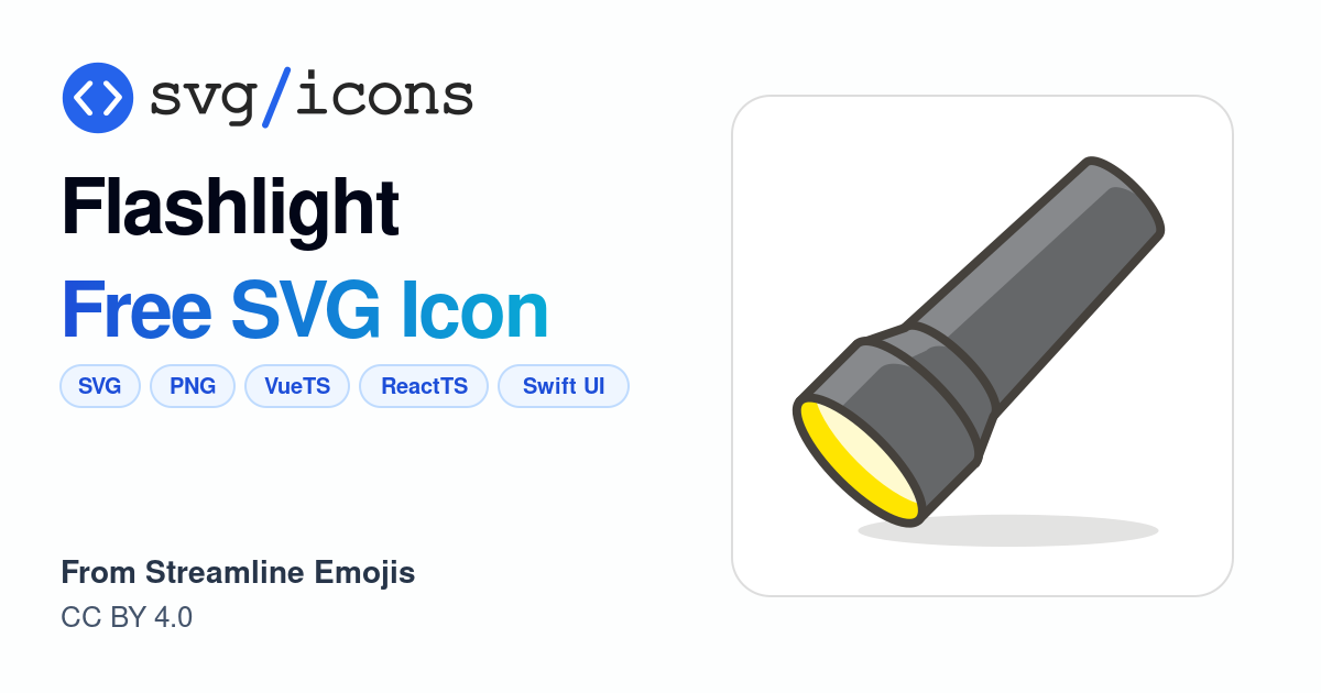 Flashlight SVG Icon - Free Flashlight PNG & SVG Download