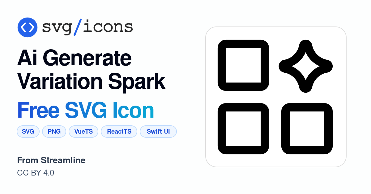 Ai-generate-variation-spark SVG Icon - Free Ai-generate-variation-spark ...