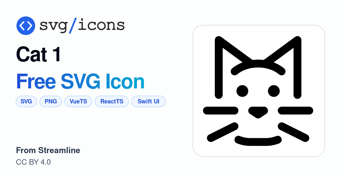 Cat-1 SVG Icon - Free Cat-1 PNG & SVG Download