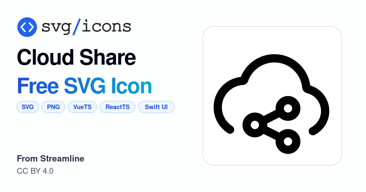 Cloud-share SVG Icon - Free Cloud-share PNG & SVG Download