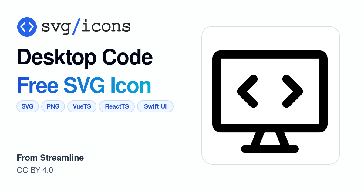 Desktop-code SVG Icon - Free Desktop-code PNG & SVG Download