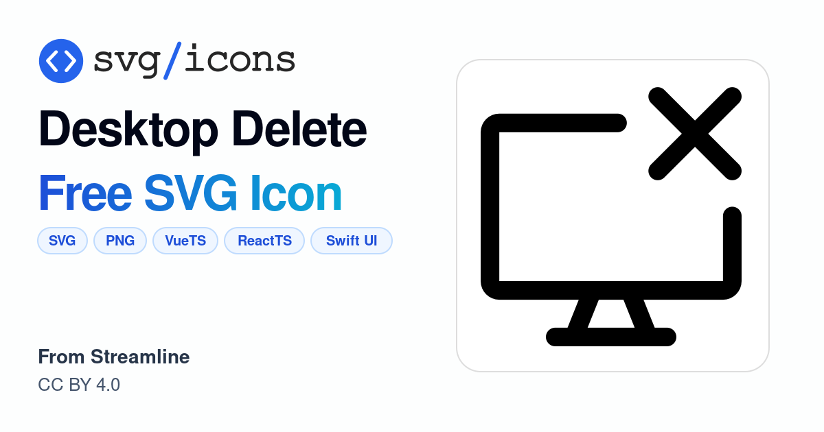 Desktop-delete SVG Icon - Free Desktop-delete PNG & SVG Download
