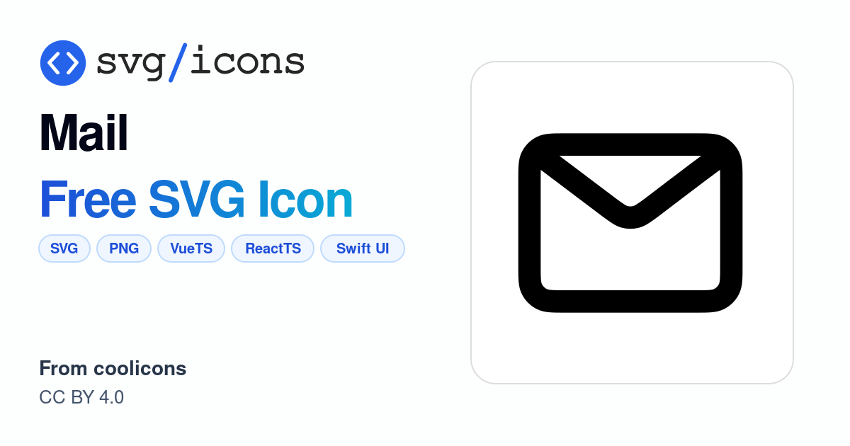 Mail SVG Icon - Free Mail PNG & SVG Download