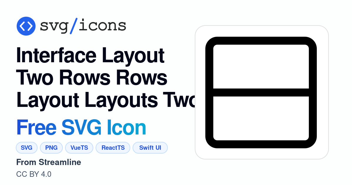 Interface-layout-two-rows-rows-layout-layouts-two SVG Icon - Free ...