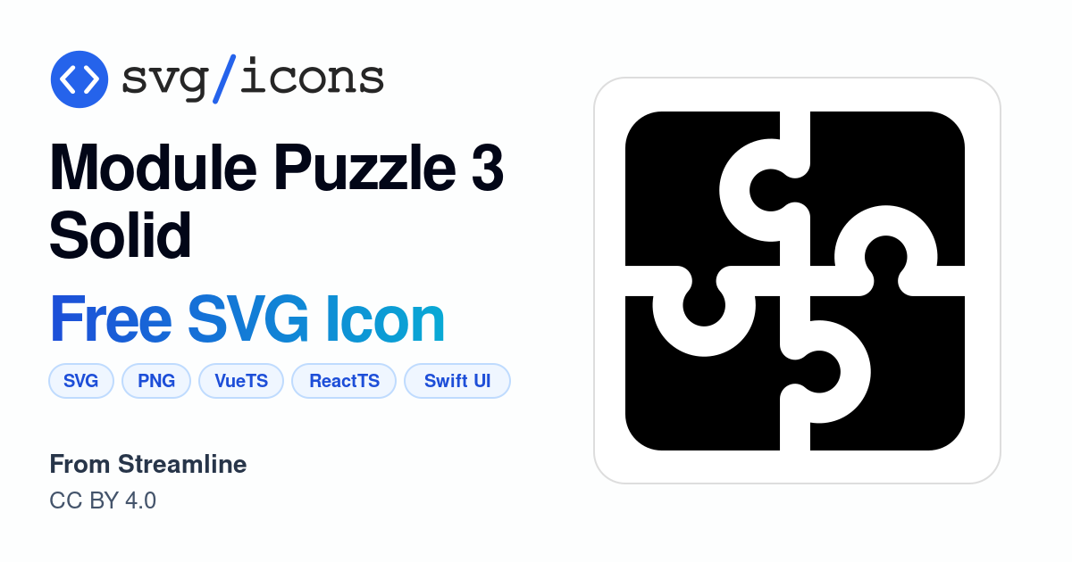 Module-puzzle-3-solid SVG Icon - Free Module-puzzle-3-solid PNG & SVG ...