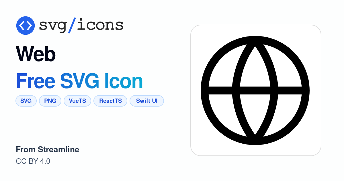 Web SVG Icon - Free Web PNG & SVG Download