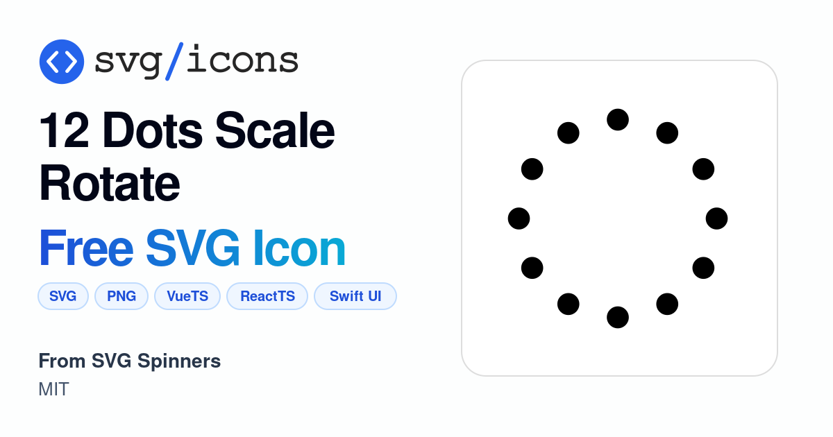 12-dots-scale-rotate SVG Icon - Free 12-dots-scale-rotate PNG & SVG ...