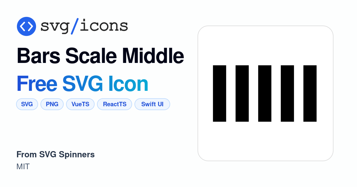 Bars-scale-middle SVG Icon - Free Bars-scale-middle PNG & SVG Download