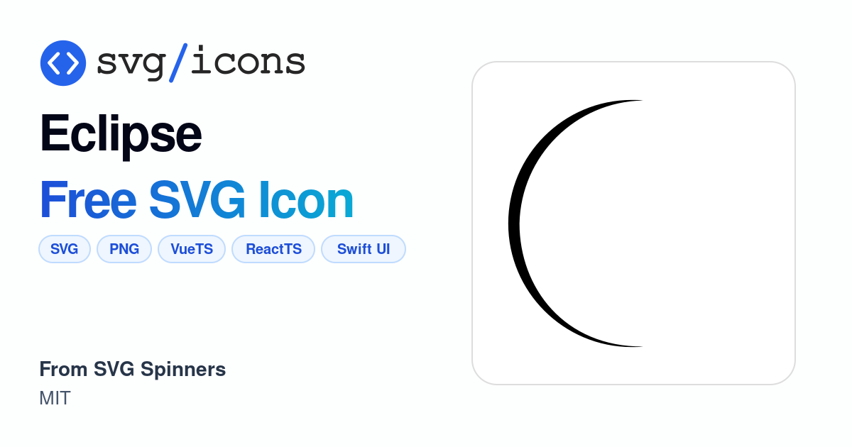 Eclipse SVG Icon - Free Eclipse PNG & SVG Download