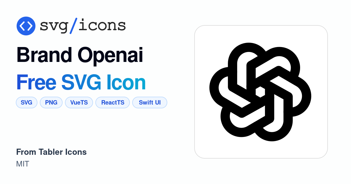 Brand-openai SVG Icon - Free Brand-openai PNG & SVG Download
