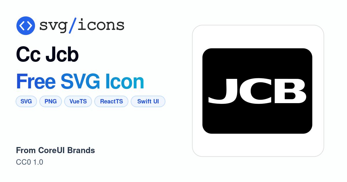 Cc-jcb SVG Icon - Free Cc-jcb PNG & SVG Download