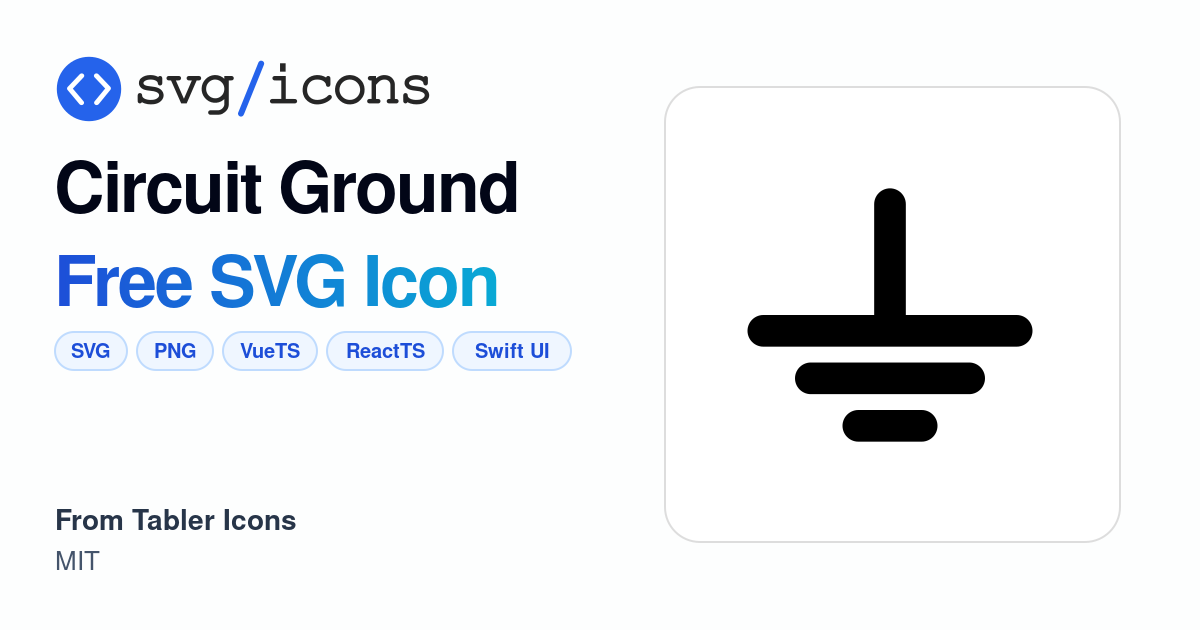 Circuit-ground SVG Icon - Free Circuit-ground PNG & SVG Download