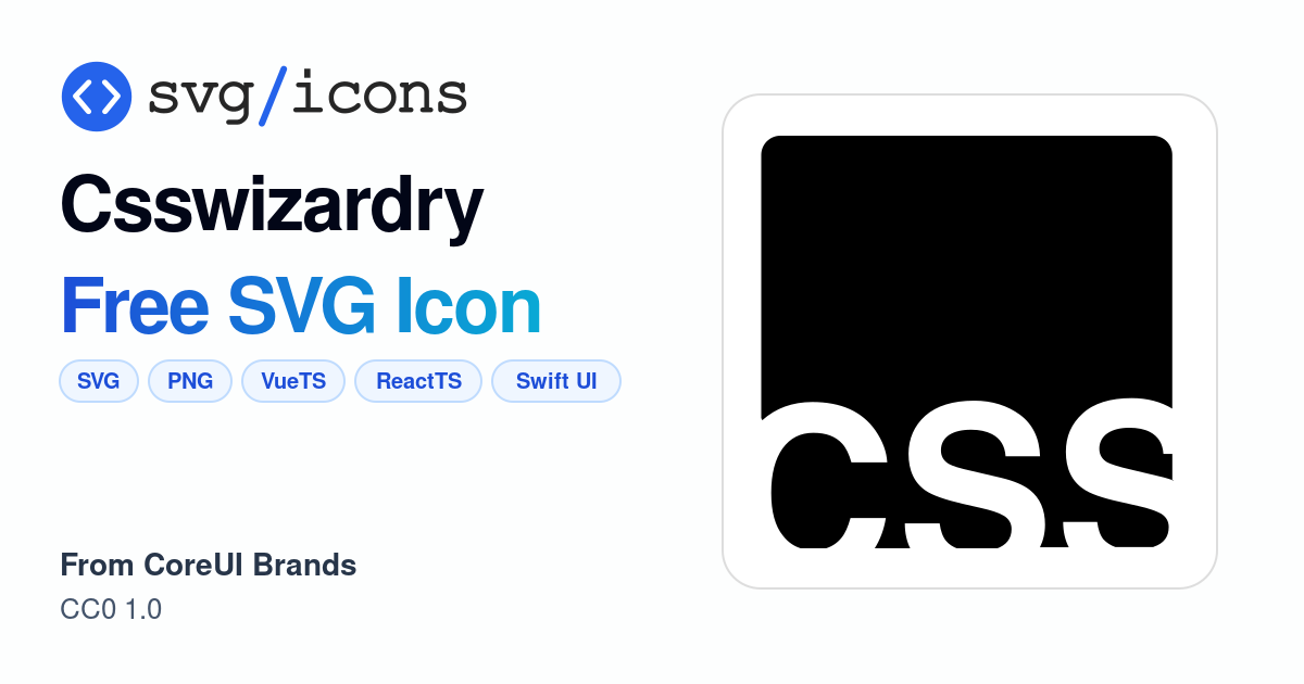 Csswizardry SVG Icon - Free Csswizardry PNG & SVG Download