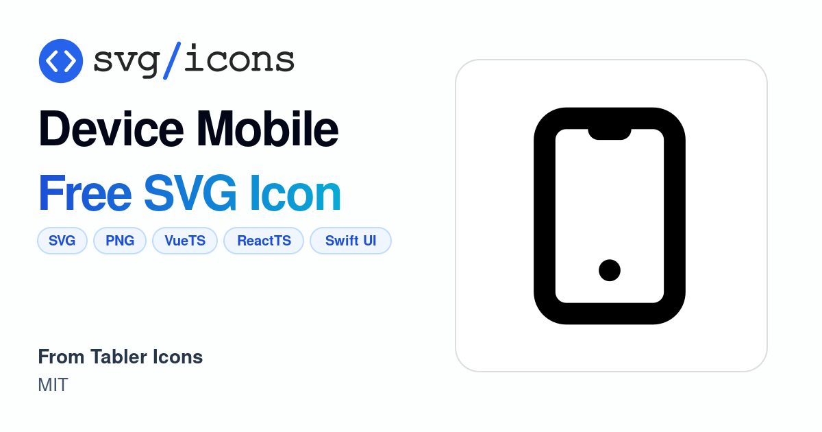 Device-mobile SVG Icon - Free Device-mobile PNG & SVG Download