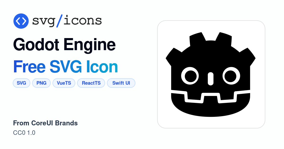 Godot-engine SVG Icon - Free Godot-engine PNG & SVG Download