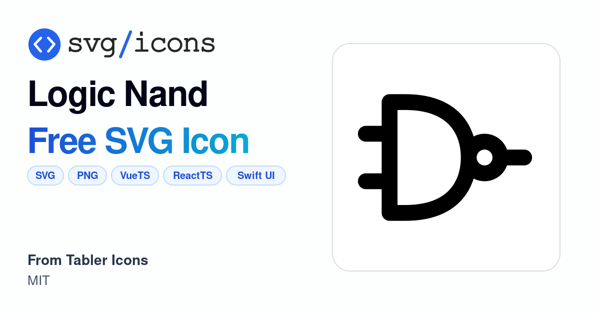 Logic-nand SVG Icon - Free Logic-nand PNG & SVG Download