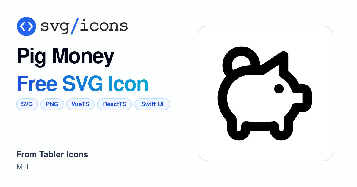 Pig-money SVG Icon - Free Pig-money PNG & SVG Download