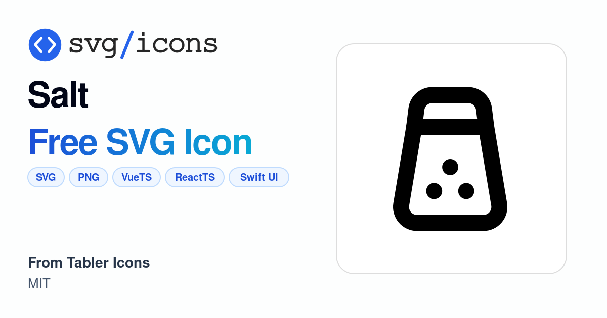 Salt SVG Icon - Free Salt PNG & SVG Download