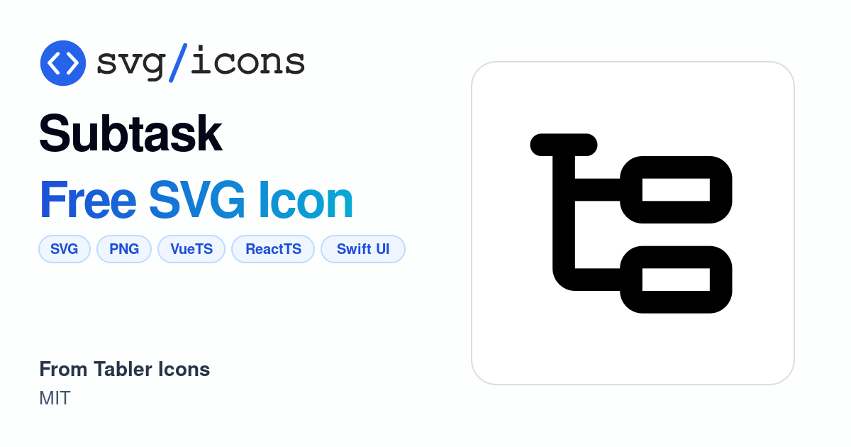 Subtask SVG Icon - Free Subtask PNG & SVG Download