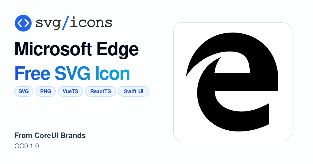 Microsoft-edge SVG Icon - Free Microsoft-edge PNG & SVG Download