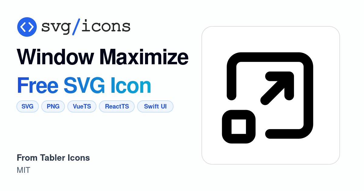 Window-maximize SVG Icon - Free Window-maximize PNG & SVG Download