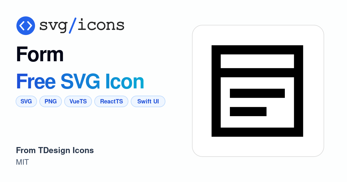 Form SVG Icon - Free Form PNG & SVG Download