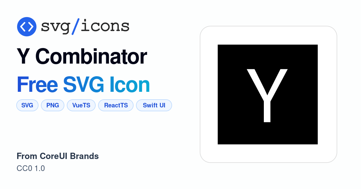 Y-combinator SVG Icon - Free Y-combinator PNG & SVG Download