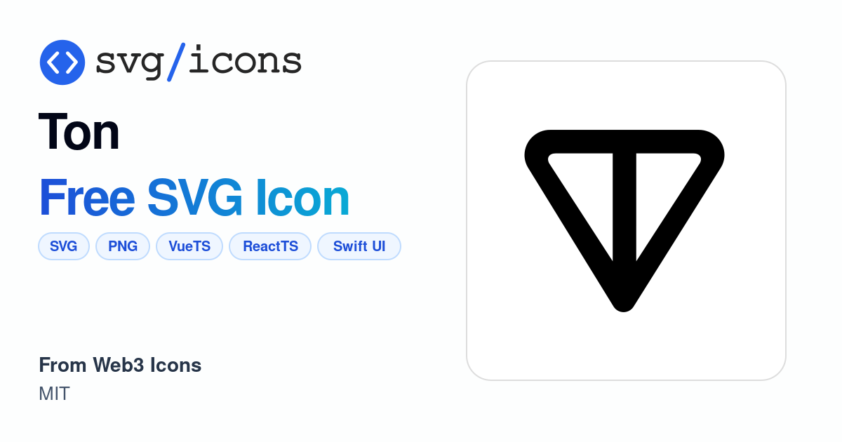 Ton SVG Icon - Free Ton PNG & SVG Download