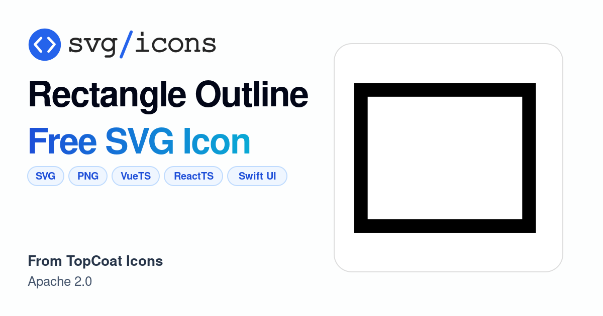 Rectangle-outline SVG Icon - Free Rectangle-outline PNG & SVG Download