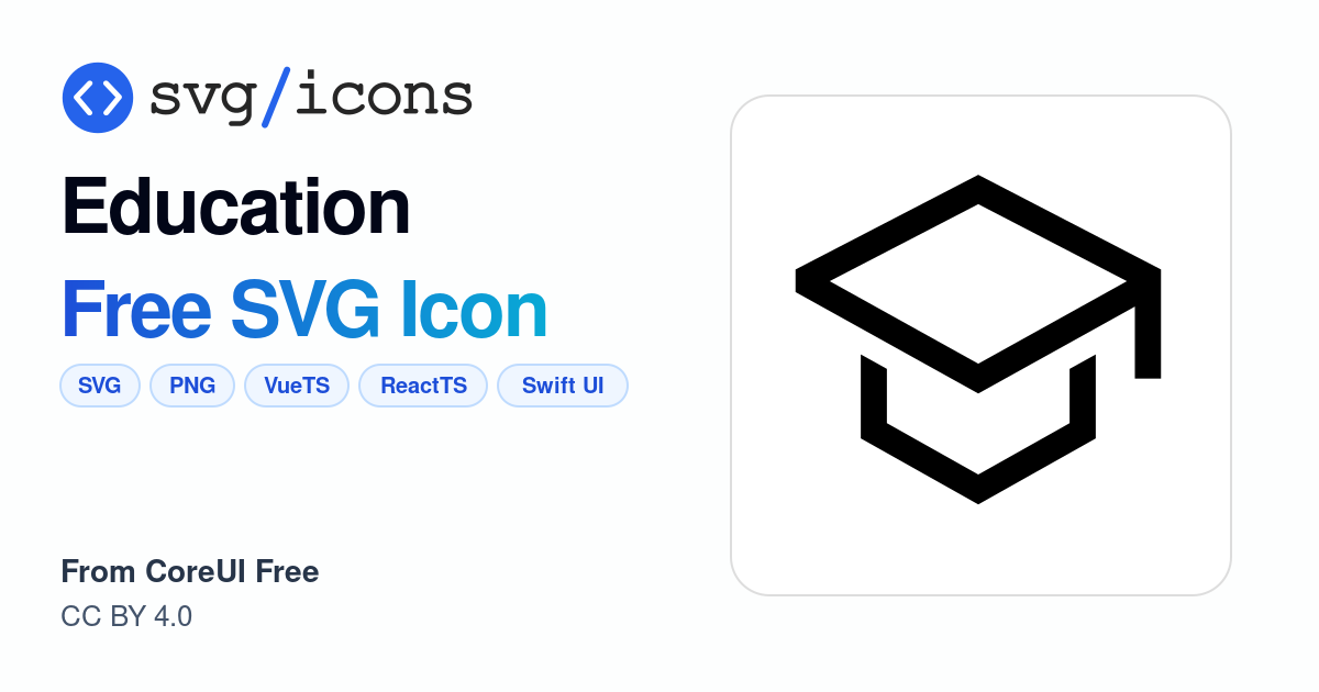 Education SVG Icon - Free Education PNG & SVG Download