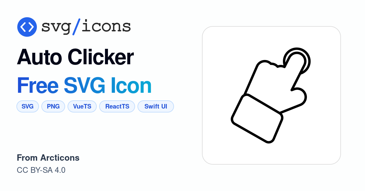 Auto-clicker SVG Icon - Free Auto-clicker PNG & SVG Download