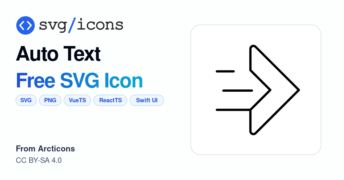 Auto-text SVG Icon - Free Auto-text PNG & SVG Download