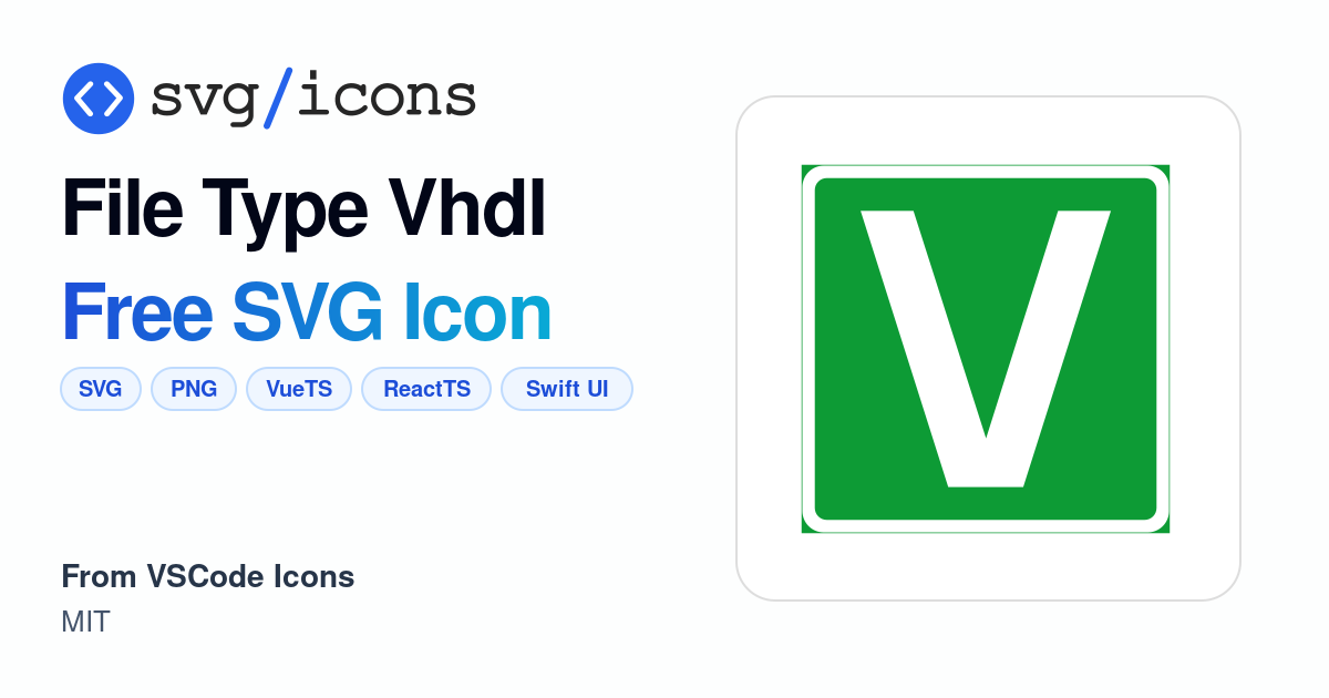 File-type-vhdl SVG Icon - Free File-type-vhdl PNG & SVG Download
