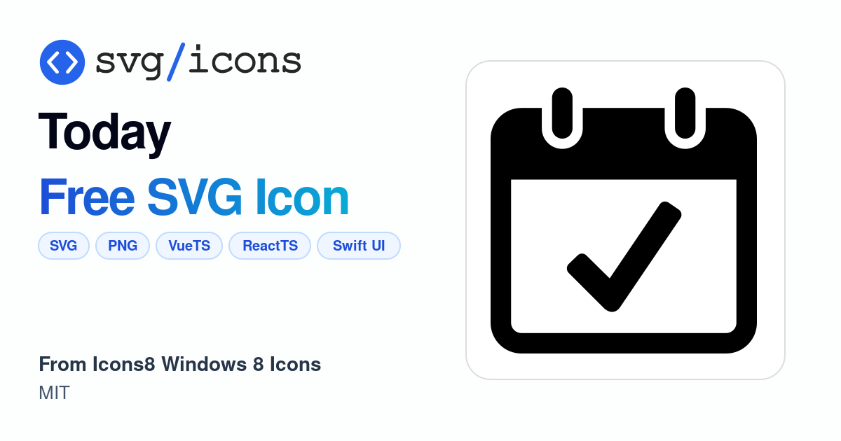 Today SVG Icon - Free Today PNG & SVG Download