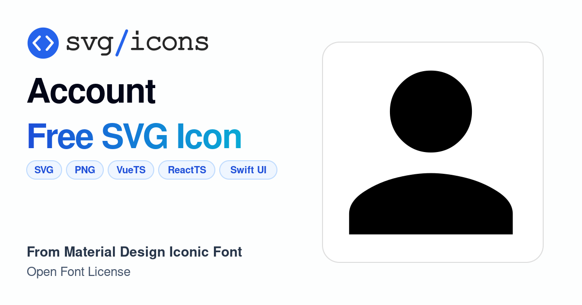 Account SVG Icon - Free Account PNG & SVG Download