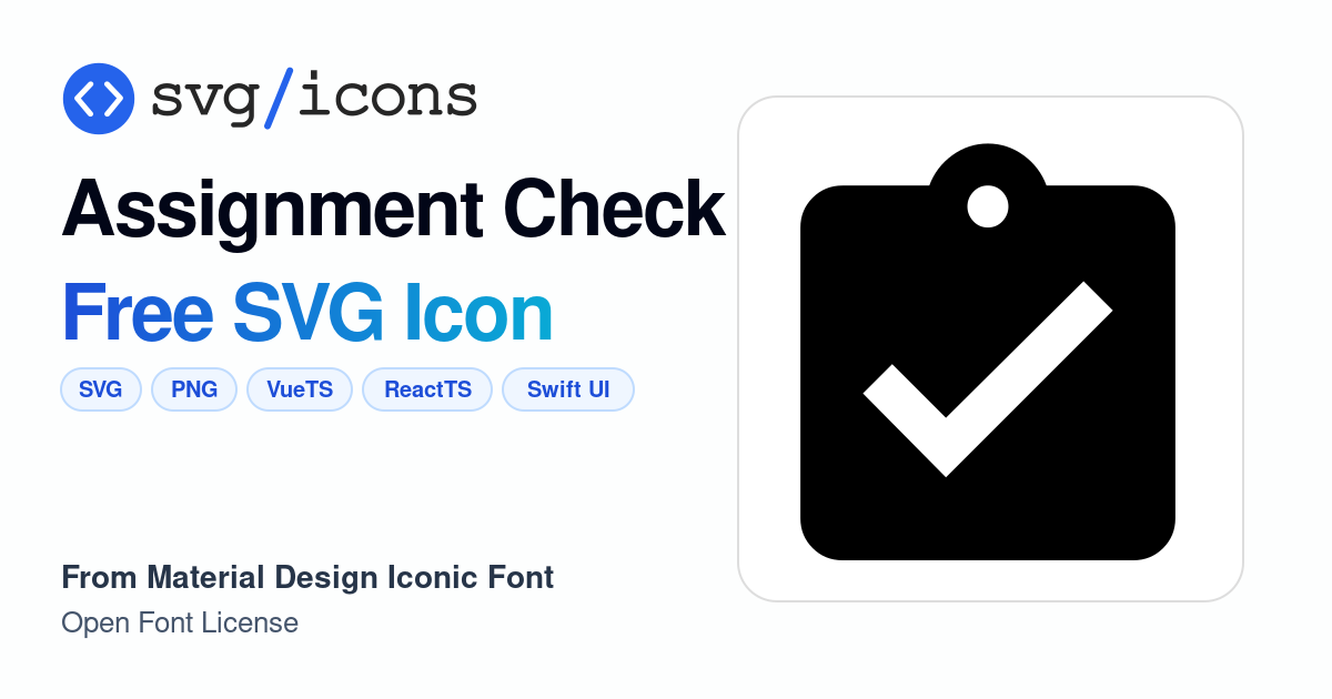 Assignment-check SVG Icon - Free Assignment-check PNG & SVG Download