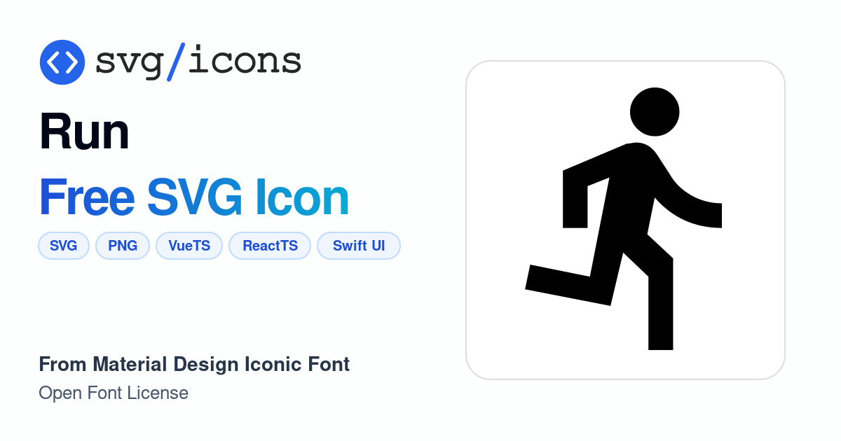 Run SVG Icon - Free Run PNG & SVG Download