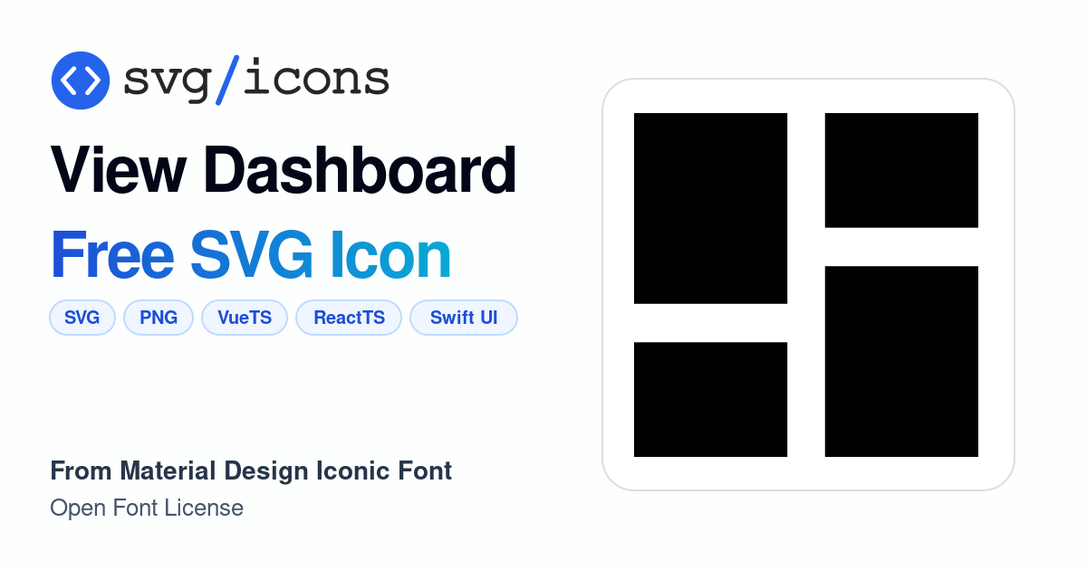 View-dashboard SVG Icon - Free View-dashboard PNG & SVG Download