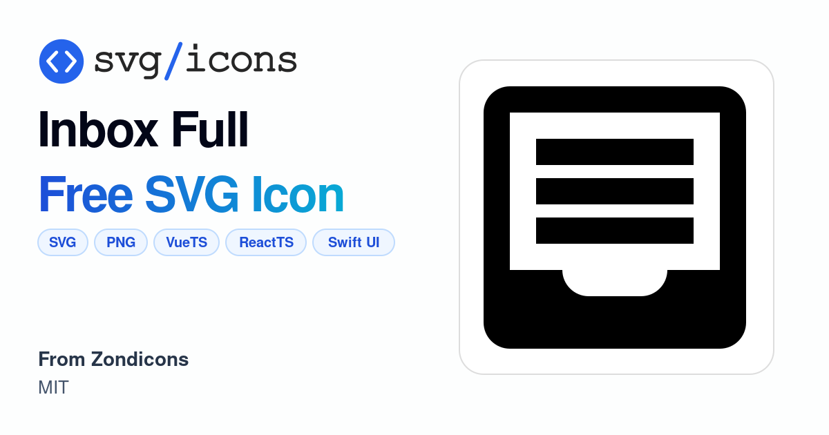 Inbox-full SVG Icon - Free Inbox-full PNG & SVG Download