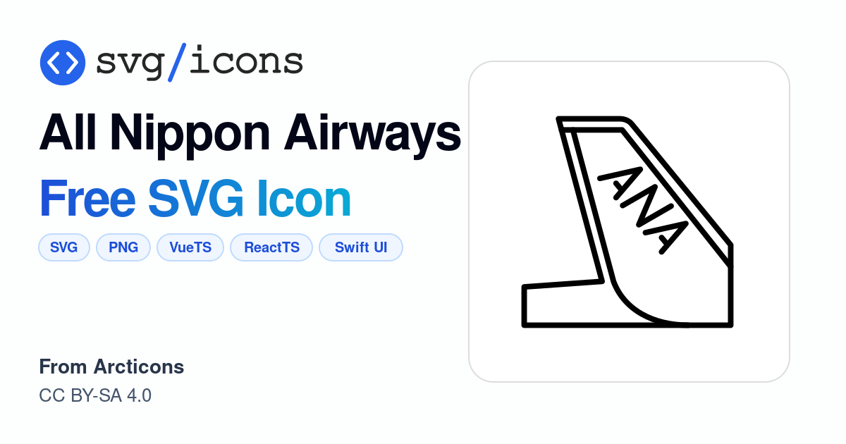 All-nippon-airways SVG Icon - Free All-nippon-airways PNG & SVG Download