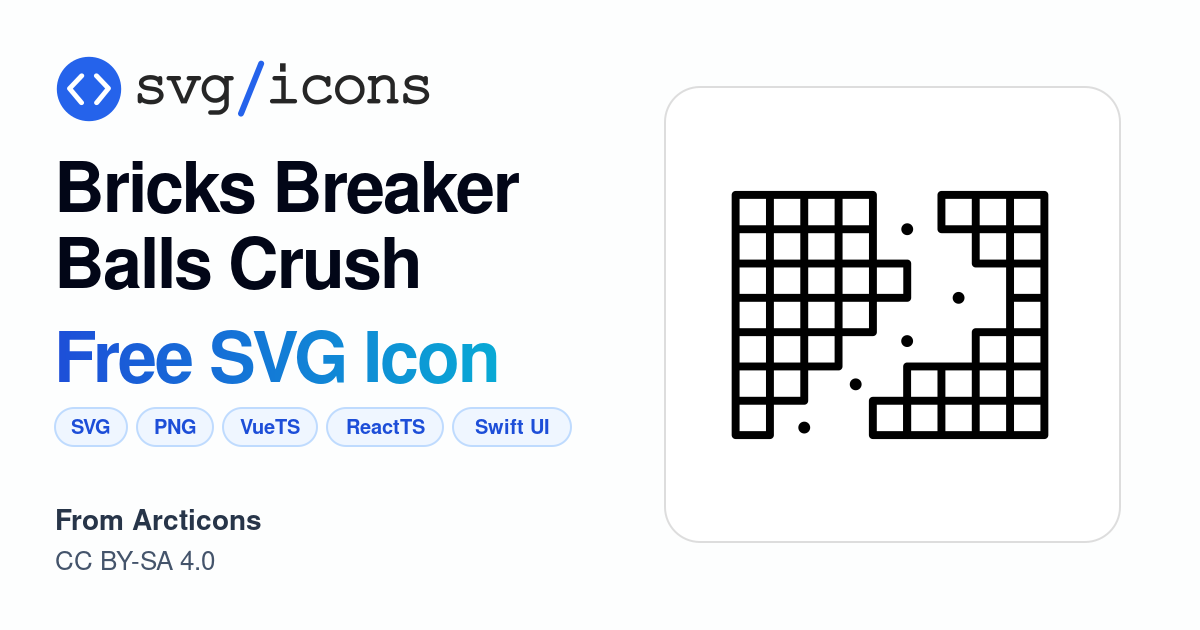 Bricks-breaker-balls-crush SVG Icon - Free Bricks-breaker-balls-crush ...